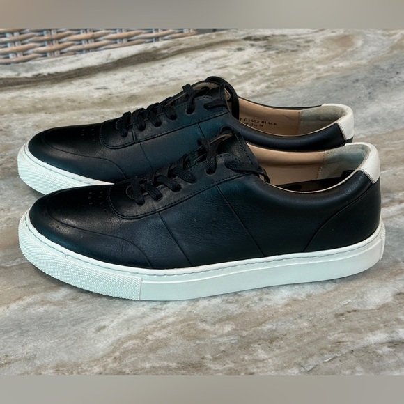 Men’s MORAL CODE Kai Men’s black leather sneakers- Size 8.5 - Picture 2 of 14